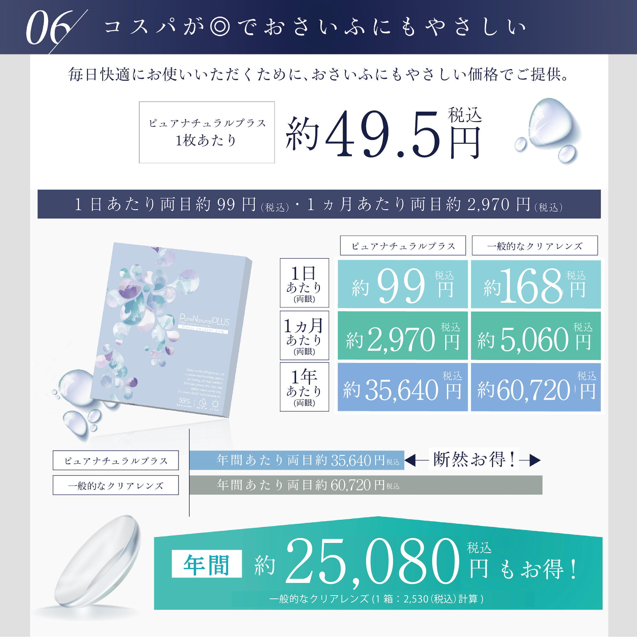 Pure Natural PLUS 55% 1day 30P ピュアナチュラルプラス UVモイスト
